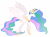 Size: 9670x7240 | Tagged: safe, artist:estories, artist:proponypal, edit, princess celestia, alicorn, pony, g4, absurd resolution, female, show accurate, simple background, sneezing, solo, transparent background, vector