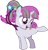 Size: 2168x2257 | Tagged: safe, alternate version, artist:lightning stripe, derpibooru exclusive, edit, oc, oc only, oc:zippi, pony, unicorn, g4, accessory-less edit, active stretch, commission, cute, cutie mark, female, filly, foal, freckles, gymnastics, hair bun, hairband, hairpin, high res, horn, missing accessory, one leg raised, pink eyes, pink mane, ponytail, ribbon, show accurate, simple background, smiling, solo, tail bun, transparent background, vector, wand, white coat