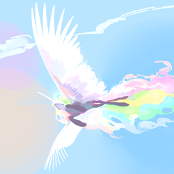 Size: 4000x4000 | Tagged: safe, artist:yanisfucker, princess celestia, alicorn, pony, g4, absurd resolution, female, flying, from below, gradient background, large wings, mare, praise the sun, sky, solo, spread wings, wings