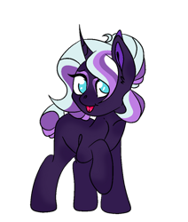 Size: 400x472 | Tagged: safe, artist:rose-moonlightowo, oc, oc only, oc:spectacular nightfall, pony, unicorn, female, magical lesbian spawn, mare, offspring, parent:tempest shadow, parent:twilight sparkle, parents:tempestlight, simple background, solo, transparent background