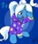 Size: 1280x1472 | Tagged: safe, artist:asajiopie01, trixie, pony, unicorn, g4, babysitter trixie, clothes, female, gameloft interpretation, hoodie, mare, one eye closed, open mouth, pigtails, sitting, sleepy, solo