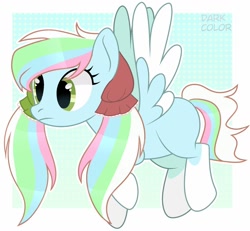 Size: 1280x1183 | Tagged: safe, artist:dark-color, oc, oc only, pegasus, pony, female, mare, solo, two toned wings, wings