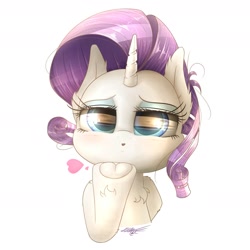 Size: 1900x1900 | Tagged: safe, artist:phoenixrk49, rarity, pony, unicorn, g4, blowing a kiss, cute, female, floating heart, frog (hoof), heart, raribetes, simple background, solo, underhoof, white background