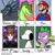 Size: 569x569 | Tagged: safe, artist:arts_trae, spike, dog, dragon, human, anthro, g4, alice in wonderland, bust, clothes, crossover, facial hair, game of thrones, hat, mad hatter, male, mario, moustache, open mouth, overalls, partial nudity, six fanarts, smiling, snoopy, super mario bros., topless, viserion, winged spike, wings
