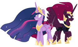 Size: 7000x4288 | Tagged: safe, artist:ejlightning007arts, fizzlepop berrytwist, tempest shadow, twilight sparkle, alicorn, pony, g4, the last problem, alicornified, alternate timeline, armor, blushing, butt touch, eye scar, female, horn, lesbian, mare, older, older twilight, older twilight sparkle (alicorn), payback, princess tempest shadow, princess twilight 2.0, race swap, raised hoof, raised leg, scar, sexy face, ship:tempestlight, shipping, simple background, smack dat ass, spanking, tempest gets her horn back, tempest now has a true horn, tempesticorn, transparent background, twilight sparkle (alicorn), unexpected, vector, wing slap, wings, wingspank