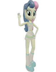 Size: 561x720 | Tagged: safe, artist:topsangtheman, bon bon, sweetie drops, equestria girls, g4, 3d, female, looking at you, simple background, solo, source filmmaker, transparent background, waving