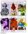 Size: 1950x2300 | Tagged: safe, artist:kazmstudios, twilight sparkle, big cat, human, lion, pony, robot, unicorn, g4, abs, bust, clothes, costume, crossover, dc comics, female, final fantasy, final fantasy vii, hat, hawkgirl, inspector gadget, mace, male, mare, princess zelda, pyramid head, red xiii, silent hill, six fanarts, smiling, suit, the legend of zelda, unicorn twilight, weapon