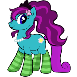 Size: 1024x1024 | Tagged: safe, artist:titus16s, oc, oc only, earth pony, pony, clothes, jewelry, necklace, simple background, socks, solo, striped socks, transparent background