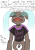Size: 1000x1414 | Tagged: safe, artist:happy harvey, oc, oc only, diamond dog, accidental abuse, awkward, bad girl, clothes, collar, crying, dialogue, diamond dog oc, emotional abuse, eyes closed, female, female diamond dog, floppy ears, gift giving, good girl, misunderstanding, ocular gushers, offscreen character, open mouth, phone drawing, sad, simple background, transparent background