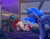 Size: 1595x1253 | Tagged: safe, artist:viwrastupr, princess luna, roseluck, oc, oc:spark gap, alicorn, bat pony, earth pony, pony, fanfic:fine print, g4, bat pony oc, bat wings, bowing, female, festival, male, mare, night, rosegap, stallion, trio focus, wings