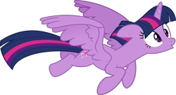 Size: 5533x3000 | Tagged: safe, artist:sollace, derpibooru exclusive, twilight sparkle, alicorn, pony, g4, princess twilight sparkle (episode), .svg available, :o, female, flying, o, o mouth, open mouth, show accurate, simple background, solo, transparent background, twilight sparkle (alicorn), vector