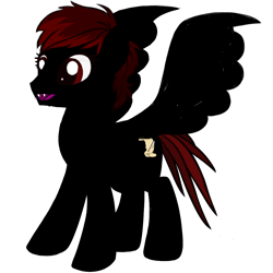 Size: 1024x1024 | Tagged: safe, artist:titus16s, oc, pegasus, pony, red and black oc, simple background, transparent background