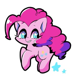 Size: 1125x1115 | Tagged: safe, artist:asg, pinkie pie, earth pony, pony, g4, cute, diapinkes, female, mare, simple background, smiling, solo, stars, white background