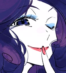 Size: 1869x2048 | Tagged: safe, artist:5mmumm5, rarity, equestria girls, g4, close-up, eyeshadow, female, lidded eyes, lips, lipstick, looking at you, makeup, one eye closed, smiling, smiling at you, solo, wink