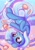 Size: 1600x2264 | Tagged: safe, artist:wavecipher, trixie, pony, unicorn, g4, cup, cute, diatrixes, female, mare, solo, stars, teacup, upside down
