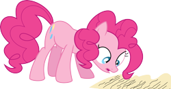 Size: 3712x1952 | Tagged: safe, artist:nero-narmeril, pinkie pie, earth pony, pony, g4, female, mare, scroll, simple background, solo, transparent background, vector