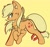 Size: 1393x1323 | Tagged: safe, artist:steelsoul, applejack, earth pony, pony, g4, applejack's hat, cheek fluff, chest fluff, cowboy hat, cute, ear fluff, female, hat, jackabetes, leg fluff, profile, simple background, solo, wingding eyes, yellow background