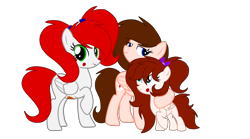 Size: 3049x1694 | Tagged: safe, artist:circuspaparazzi5678, oc, oc:breanna, oc:circus harmony, pegasus, pony, robot, robot pony, animatronic, animatronic pony, base used, canon x oc, circus baby, clown, crossover, crossover ship offspring, crossover shipping, family, female, filly, five nights at freddy's, five nights at freddy's: sister location, lesbian, magical lesbian spawn, mare, mother and child, mother and daughter, offspring, parent:circus baby, parent:oc:breanna, parents:canon x oc, shipping, simple background, transparent background, trio, trio female