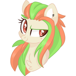 Size: 2048x2048 | Tagged: safe, artist:cinnamontee, oc, oc only, pony, bust, female, mare, portrait, simple background, solo, transparent background