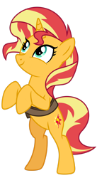 Size: 1024x1862 | Tagged: safe, artist:emeraldblast63, sunset shimmer, pony, unicorn, equestria girls specials, g4, my little pony equestria girls: mirror magic, bag, bipedal, cute, female, saddle bag, shimmerbetes, simple background, solo, transparent background