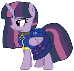 Size: 1012x974 | Tagged: safe, alternate version, artist:徐詩珮, mean twilight sparkle, alicorn, pony, series:sprglitemplight diary, series:sprglitemplight life jacket days, series:springshadowdrops diary, series:springshadowdrops life jacket days, g4, alternate universe, background removed, base used, cat chase (paw patrol), clothes, cute, eyelashes, female, mare, paw patrol, simple background, smiling, solo, the catastrophe crew, transparent background, twilight sparkle (alicorn)