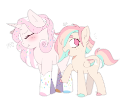 Size: 1024x851 | Tagged: safe, artist:stuwor-art, oc, pony, duo, simple background, transparent background