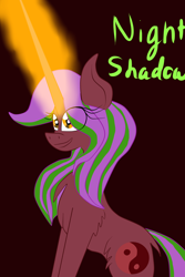 Size: 2000x3000 | Tagged: safe, artist:nightshadow29, oc, oc only, oc:night shadow, pony, unicorn, high res, horn, magic, magic aura, solo, unicorn oc