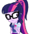 Size: 990x1024 | Tagged: safe, anonymous artist, sci-twi, twilight sparkle, equestria girls, g4, digital art, drawing, female, simple background, solo, transparent background