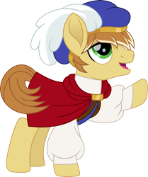 Size: 1254x1500 | Tagged: safe, artist:cloudy glow, feather bangs, earth pony, pony, g4, clothes, crossover, disney, hat, male, movie accurate, snow white and the seven dwarfs, solo, stallion