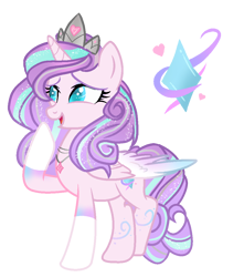 Size: 948x1070 | Tagged: safe, artist:dreamybae, artist:marihht, artist:princesssnowofc, oc, oc only, alicorn, pony, base used, female, magical lesbian spawn, mare, offspring, parent:princess flurry heart, parent:starlight glimmer, simple background, solo, transparent background