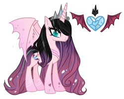 Size: 1024x819 | Tagged: safe, artist:marihht, artist:princesssnowofc, oc, oc only, alicorn, changepony, hybrid, pony, base used, concave belly, female, interspecies offspring, magical lesbian spawn, mare, offspring, parent:princess cadance, parent:queen chrysalis, parents:cadalis, simple background, slender, thin, transparent background