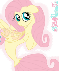 Size: 1024x1229 | Tagged: safe, artist:xxfluffypachirisuxx, fluttershy, seapony (g4), g4, female, seaponified, seapony fluttershy, simple background, solo, species swap, transparent background