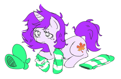 Size: 1961x1286 | Tagged: safe, artist:doodlegamertj, oc, oc only, oc:mable syrup, pony, unicorn, blind, bow, clothes, female, mare, messy mane, simple background, socks, solo, striped socks, tired, transparent background