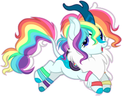 Size: 1280x1008 | Tagged: safe, artist:dynamitesan, oc, oc only, kirin, female, jumping, simple background, solo, transparent background
