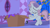 Size: 1280x720 | Tagged: safe, screencap, sweetie belle, pony, unicorn, for whom the sweetie belle toils, g4, bipedal, box, evil planning in progress, eyes closed, female, filly, foal, lights out, mouth hold, multicolored mane, multicolored tail, night, pleased, rarity's bedroom, revenge, sabotage, sin of envy, smiling, solo, thread