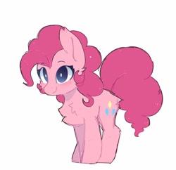 Size: 1280x1240 | Tagged: dead source, safe, artist:php146, pinkie pie, earth pony, pony, g4, chest fluff, cute, diapinkes, female, mare, simple background, solo, white background