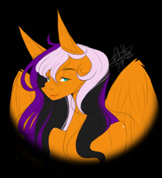 Size: 563x617 | Tagged: safe, artist:ohflaming-rainbow, oc, oc only, oc:blits, pegasus, pony, bust, female, mare, portrait, solo