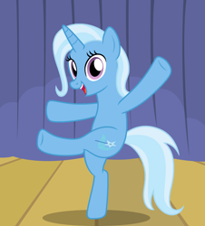 Size: 1762x1953 | Tagged: safe, artist:badumsquish, derpibooru exclusive, trixie, pony, unicorn, g4, bipedal, can-can, cutie mark, dancing, female, high kick, kick, kicking, looking at you, mare, radio city rockettes, show accurate, stage
