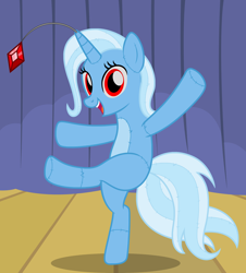 Size: 1762x1953 | Tagged: safe, artist:badumsquish, derpibooru exclusive, trixie, original species, plush pony, pony, robot, robot pony, unicorn, g4, bipedal, can-can, clone, dancing, female, high kick, kick, kicking, living doll, looking at you, male, mare, missing cutie mark, multiple tails, pale belly, plushie, ponified, radio city rockettes, red eyes, show accurate, sonic the hedgehog, sonic the hedgehog (series), stage, stitches, tails doll, trixie doll, two tails, two toned coat