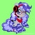 Size: 360x359 | Tagged: safe, alternate version, artist:ninnydraws, oc, oc only, oc:cinnabyte, pony, adorkable, bandana, cinnabetes, clothes, commission, cute, dork, gaming headset, glasses, headphones, headset, meganekko, one eye closed, smiling, socks, solo, striped socks, wink