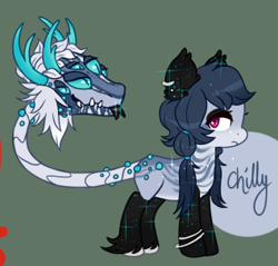 Size: 317x303 | Tagged: safe, artist:glitterring, oc, oc only, cow plant pony, monster pony, original species, plant pony, augmented tail, ear fluff, ear piercing, earring, fangs, hoof fluff, horn, jewelry, multiple eyes, piercing, plant, slit pupils, tongue out