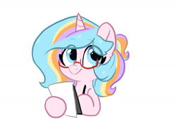 Size: 1600x1200 | Tagged: safe, artist:oofycolorful, oc, oc only, oc:oofy colorful, pony, unicorn, glasses, solo