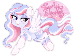 Size: 1280x964 | Tagged: safe, artist:glitterring, oc, oc only, pegasus, pony, :p, bedroom eyes, coat markings, eyeliner, female, makeup, mare, pegasus oc, simple background, socks (coat markings), solo, tongue out, transparent background, wings