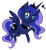 Size: 1024x1113 | Tagged: safe, artist:magicarin, princess luna, alicorn, pony, g4, chibi, cute, female, floating heart, heart, looking at you, lunabetes, mare, open mouth, simple background, solo, transparent background