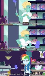 Size: 640x1080 | Tagged: safe, edit, edited screencap, screencap, rainbow dash, zephyr breeze, dashing through the mall, equestria girls, equestria girls specials, g4, my little pony equestria girls: better together, my little pony equestria girls: holidays unwrapped, comic, coronavirus, covid-19, screencap comic, text