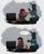 Size: 1052x1291 | Tagged: safe, artist:tea-redrex, queen chrysalis, oc, changeling, changeling queen, dinosaur, anthro, g4, ask, bust, clothes, comic, computer, female, male, sweater, talking