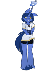 Size: 750x1000 | Tagged: safe, artist:pumqin, oc, oc only, oc:blue bell, unicorn, anthro, coffee, female, fire, freckles, solo