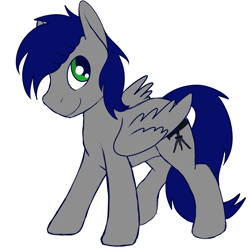 Size: 1500x1500 | Tagged: safe, artist:sanic-x, oc, oc only, oc:stargazer silver, pegasus, pony, cute, looking at you, male, simple background, smiling, solo, stallion, wings