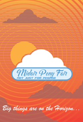 Size: 4050x6000 | Tagged: safe, artist:tikibat, midair pony fair, cloud, poster, teaser image