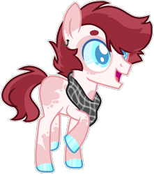 Size: 813x921 | Tagged: safe, artist:kurosawakuro, oc, oc only, earth pony, pony, base used, colored pupils, male, offspring, parent:diamond tiara, parent:pipsqueak, parents:piptiara, simple background, solo, teenager, transparent background